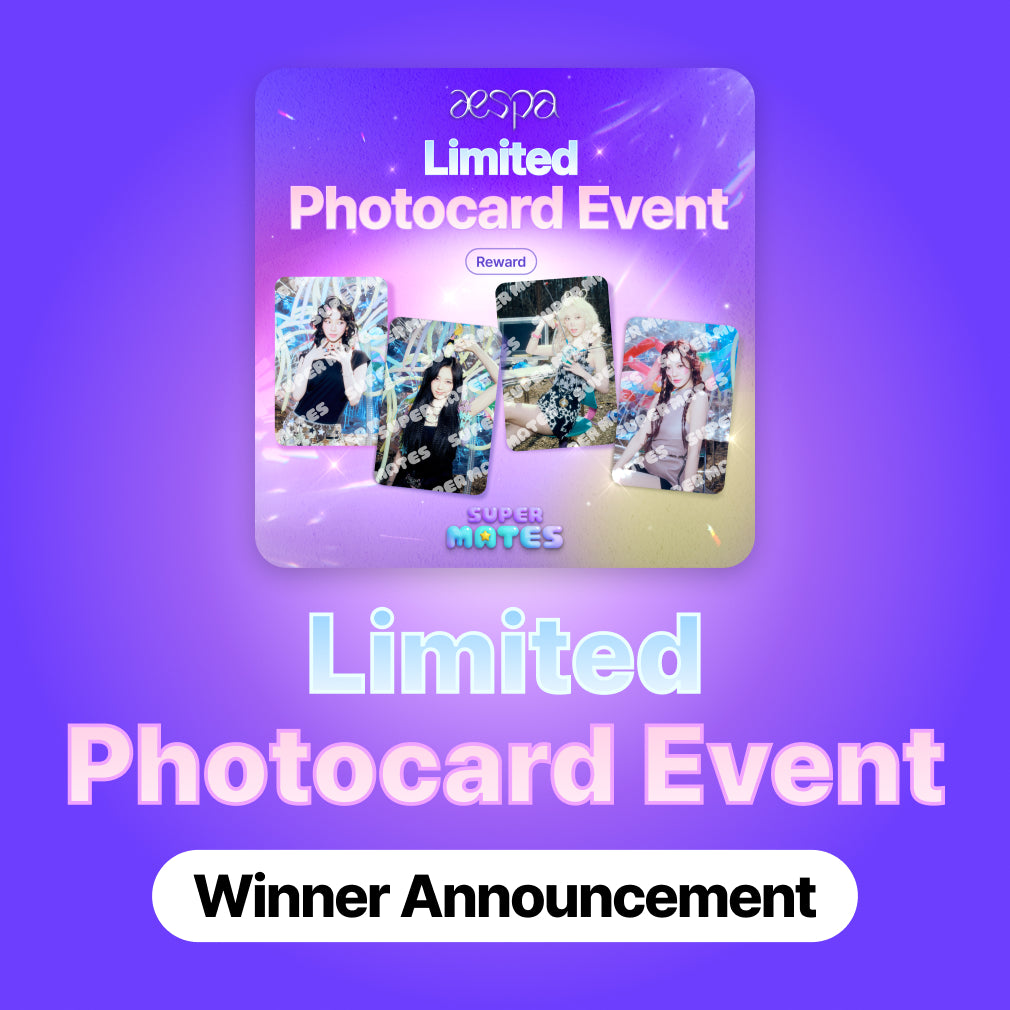 The winners of the aespa limited photo card event are announced